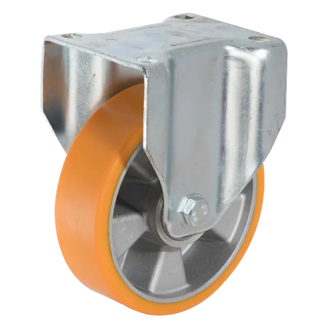 Fija · Rueda de alta carga de poliuretano colado con llanta de aluminio