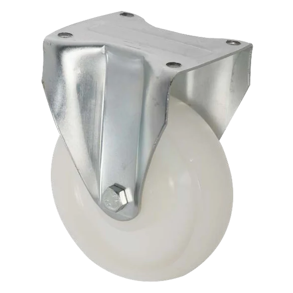 Fija · Rueda de nylon con eje liso (Ø 125–200)