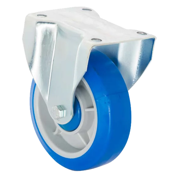 Fija · Rueda de poliflex azul para servicios y lavanderías