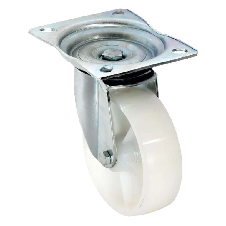 Giratoria · Rueda de nylon con soporte de 3 mm y rodillo de agujas