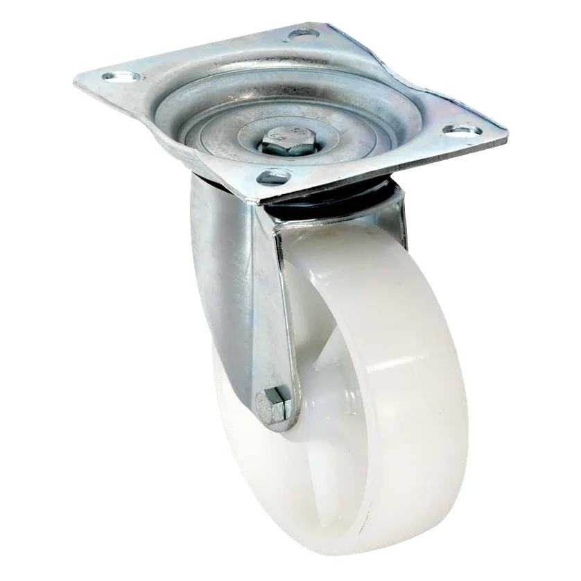 Giratoria · Rueda de nylon con soporte de 3 mm y rodillo de agujas