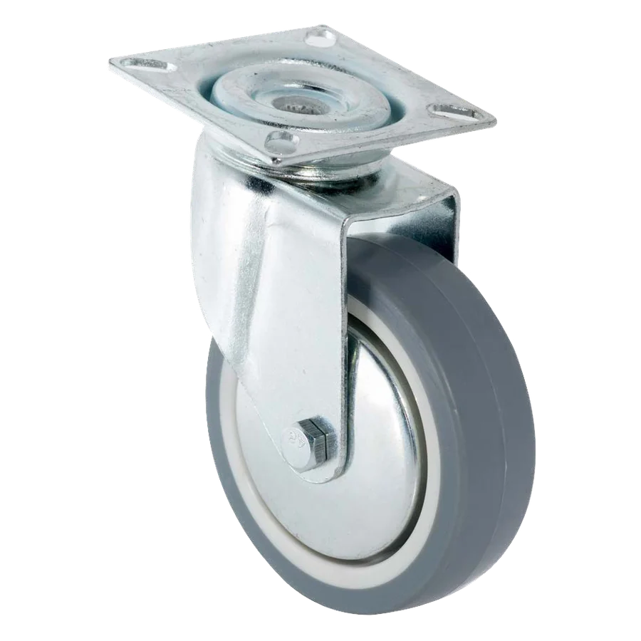 Giratoria · Rueda de goma gris para mobiliario
