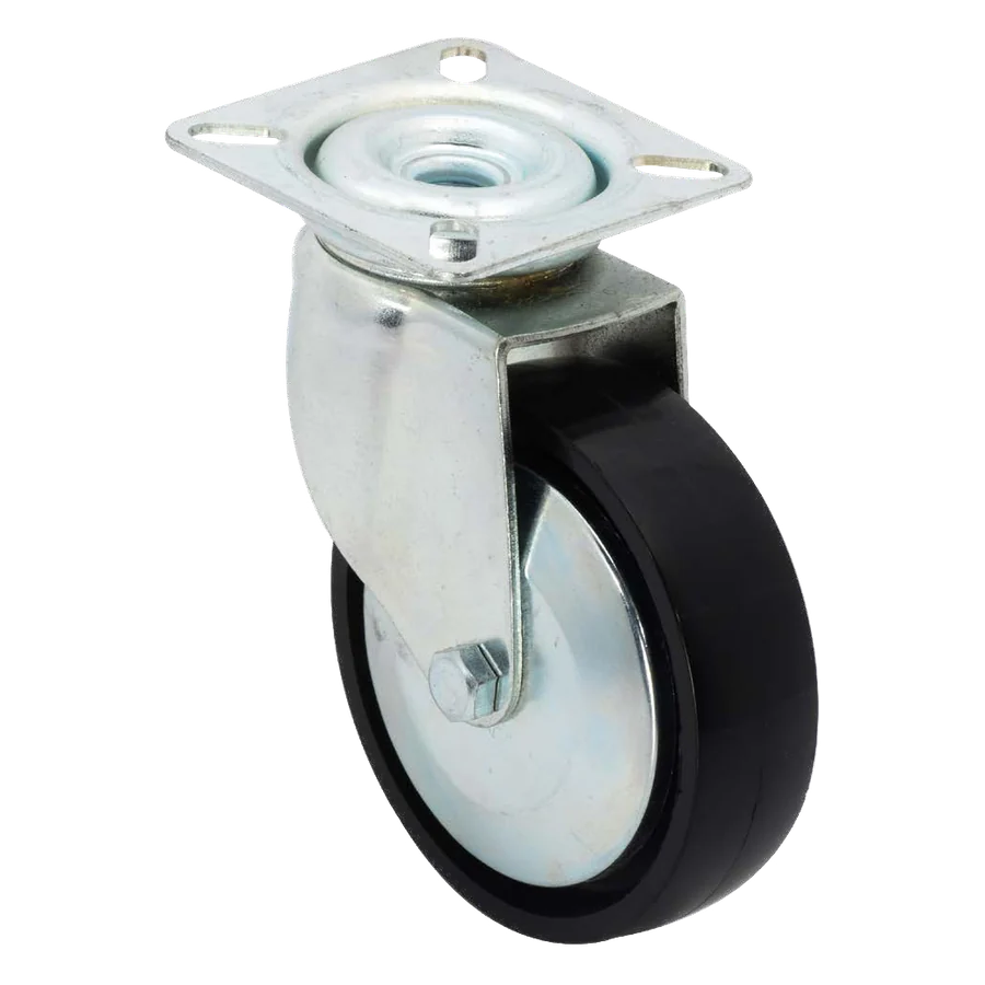 Giratoria · Rueda de polipropileno negro para mobiliario