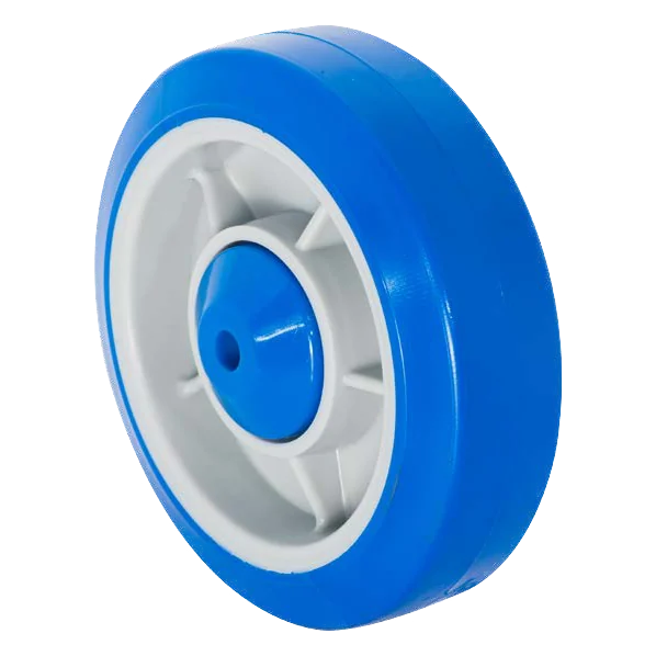 Rueda suelta · Rueda de poliflex azul para servicios y lavanderías